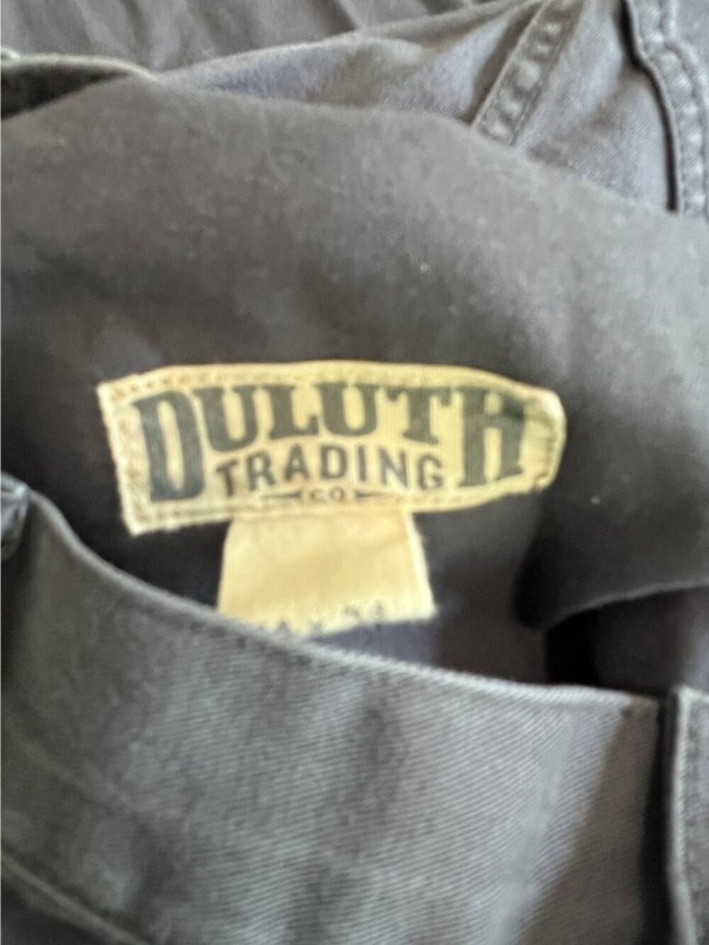 Duluth Khaki Carpenter Pants Blue Grey Cotton Khaki Relaxed Casual Men's 44 X 34 - Picture 6 of 9